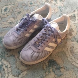 Purple Adidas Gazelles